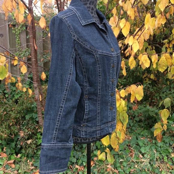 Ami Dark Blue Denim Jean Jacket - Size Large - Picture 4 of 7